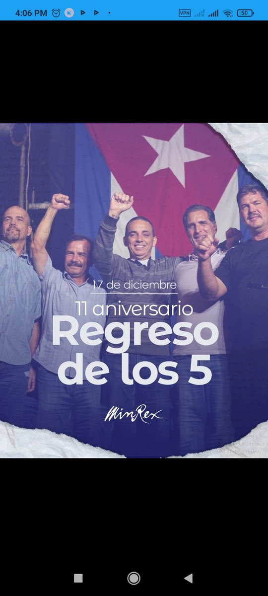 Volverán. Así expreso Fidel . 11 años ya que regresaron nuestros queridos héroes . <a href="/CdiLimon/">CDI el Limon</a> .<a href="/cubacooperaven/">Brigada Médica Cubana en Venezuela</a> .<a href="/japortalmiranda/">José Angel Portal Miranda</a> .<a href="/GHNordelo5/">Gerardo Hdez. Nordelo</a> .<a href="/DiazCanelB/">Miguel Díaz-Canel Bermúdez</a> .<a href="/MMarreroCruz/">Manuel Marrero Cruz</a> .#Cuba