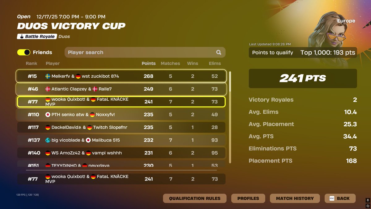 QuixFN74's tweet image. qualed finals @Kncke5 

didnt crash this time 

@WookaEsport