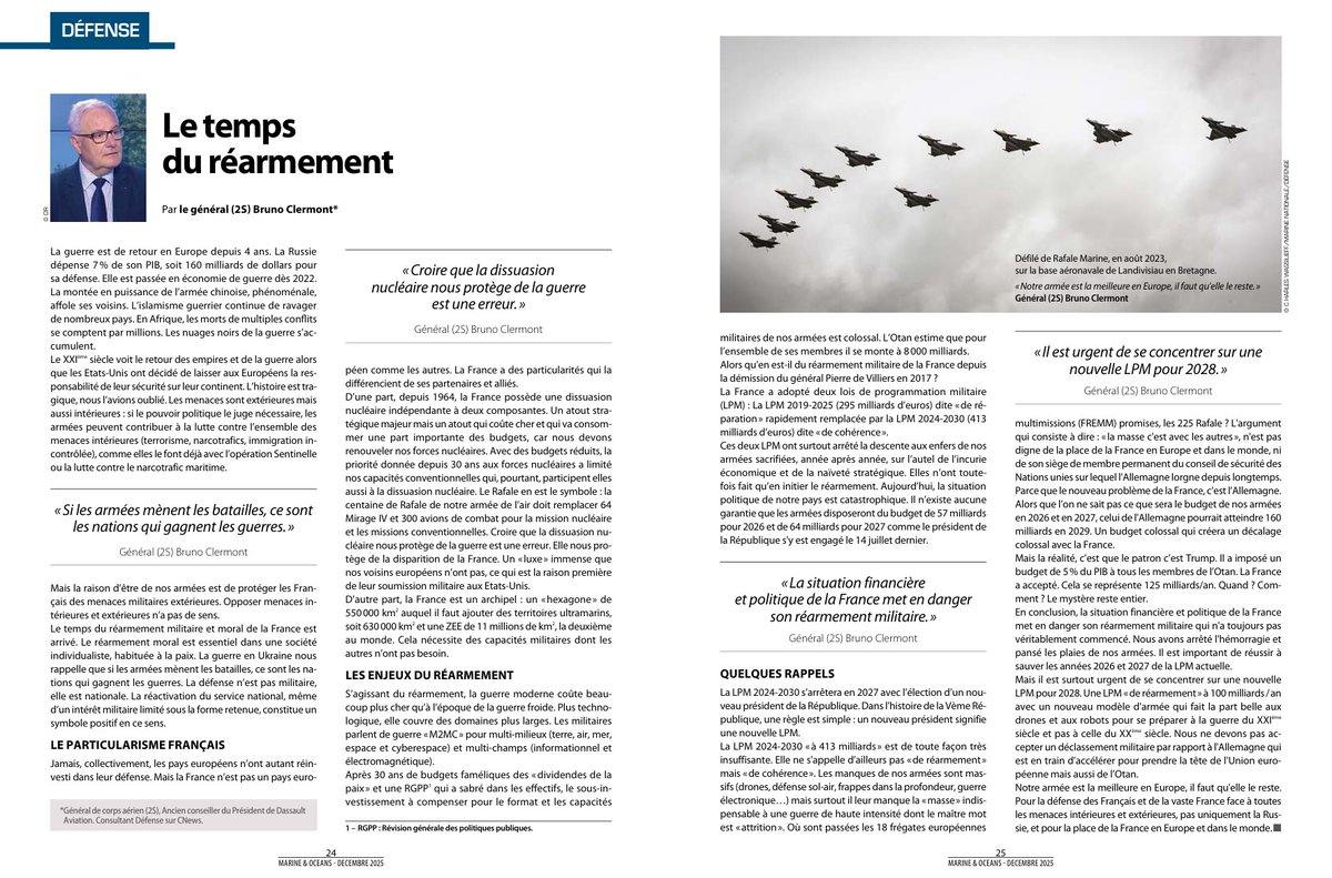 TheatrumBelli's tweet image. L'article en exclusivité du général (2S) Bruno CLERMONT sur "Le temps du #réarmement".

#FaireFace
#Defense 
#Armées
#Armement
#Souveraineté
#Nation
#Guerre