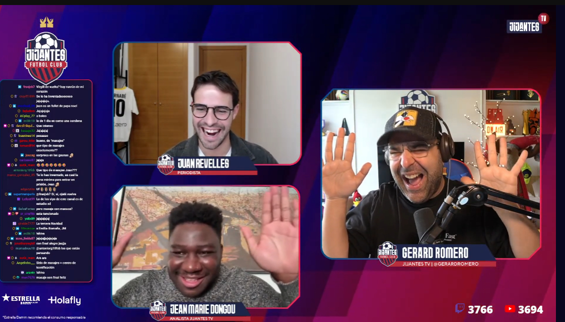 Per les tertúles de <a href="/juanrevellestv/">Juan Revelles Tur</a> + <a href="/DongouFcb/">Jean Marie Dongou</a> + <a href="/gerardromero/">Gerard Romero</a> pagaria. Avui, un altre xou dels 3... molts riures.

Dongou Kameni Crakòvia :D

moments impagables

#jijantesfc #jijantes