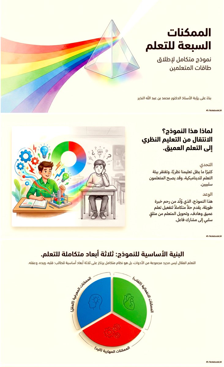 ✍️ ملخص مفيد عن محاضرتي التي سبق قدمتها بعنوان: "الممكنات السبعة في التعلم"

مشاهدة مفيدة وممتعة👇

youtu.be/z7EZp0DniZc?si…