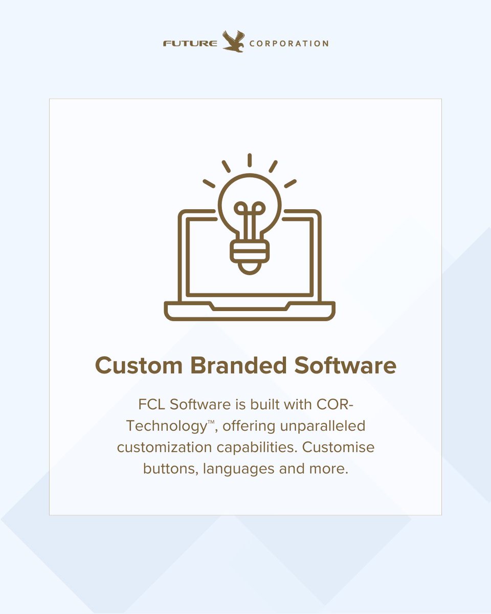 fclsoftware's tweet image. Experience the power of FCL Software with COR-Technology™. Fully customise buttons, languages, and more for a software solution that’s uniquely yours.

#fclsoftware #design #software #designsoftware