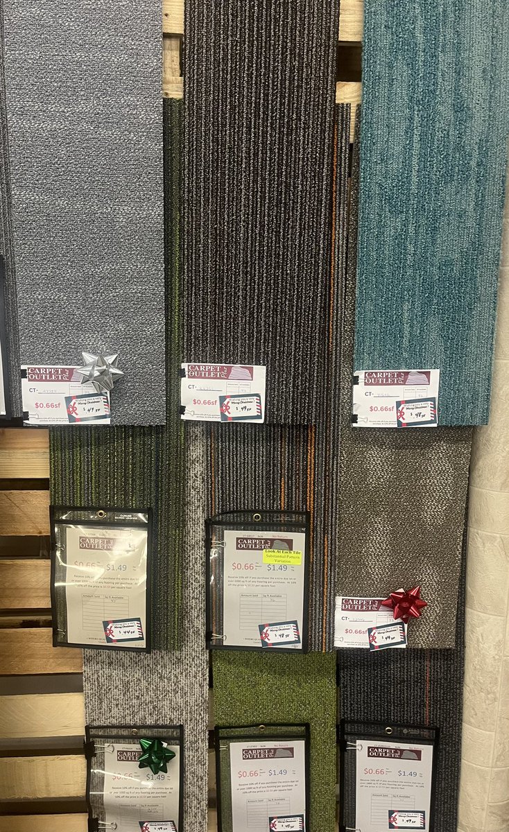 🎁 Day 8 of our 12 Days of Christmas Sale! 🎁
Need carpet tile?
Today’s markdown features small-quantity carpet tile at BIG savings.
Great for DIY projects and tight spaces.
⏳ Hurry — limited supply!
