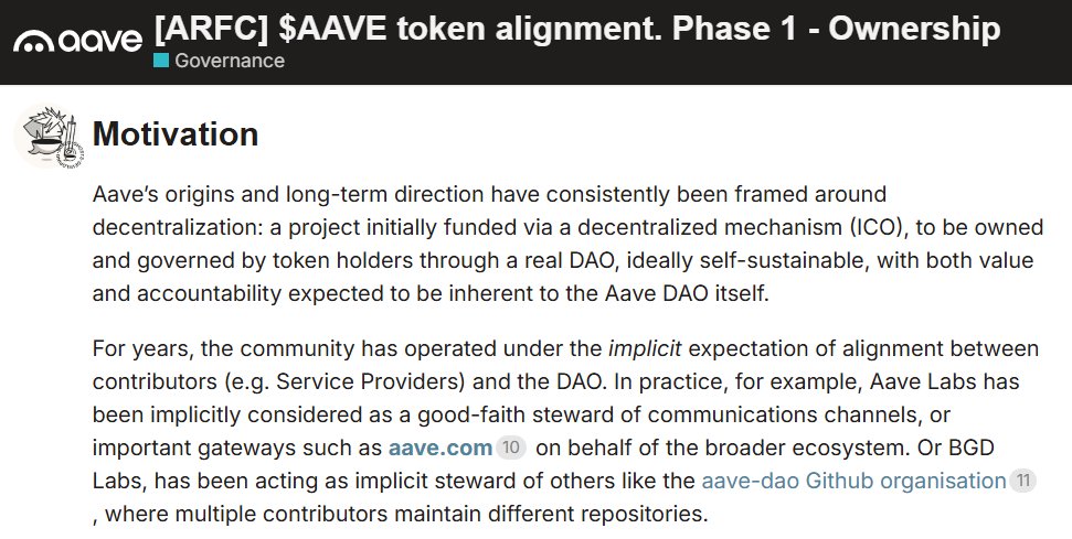 Regarding the Aave <> DAO drama

The wrong word is italicized in Ernesto's proposal

The problem is that the community operated under the implicit expectation

Expectations mean nothing. There are only rights backed by enforceable claims

Cooked until this changes