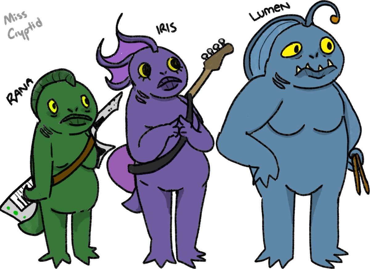 Yo what if we started a band?? 😳 And we were all Deep Ones?? 🫣 And also all girls???? 👩‍❤️‍👩⚢ᯓ★🎸
#art #artist