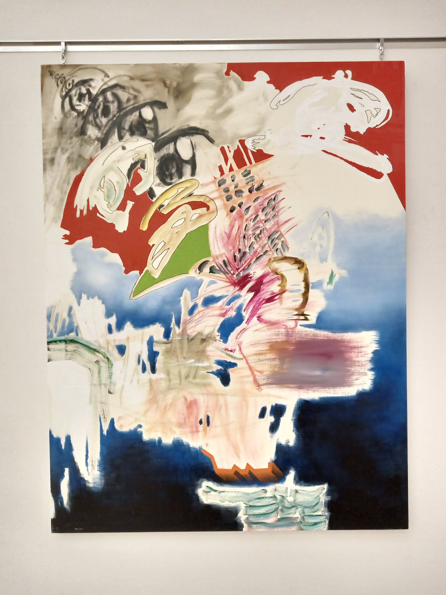 前田明人さん「キャラクター」、目を凝らすと見えてくるキャラクター、抽象画のようにも見える分断されたカオス、ボーダレス絵画の新しい形、Idemitsu Art Award 2025の展示から。