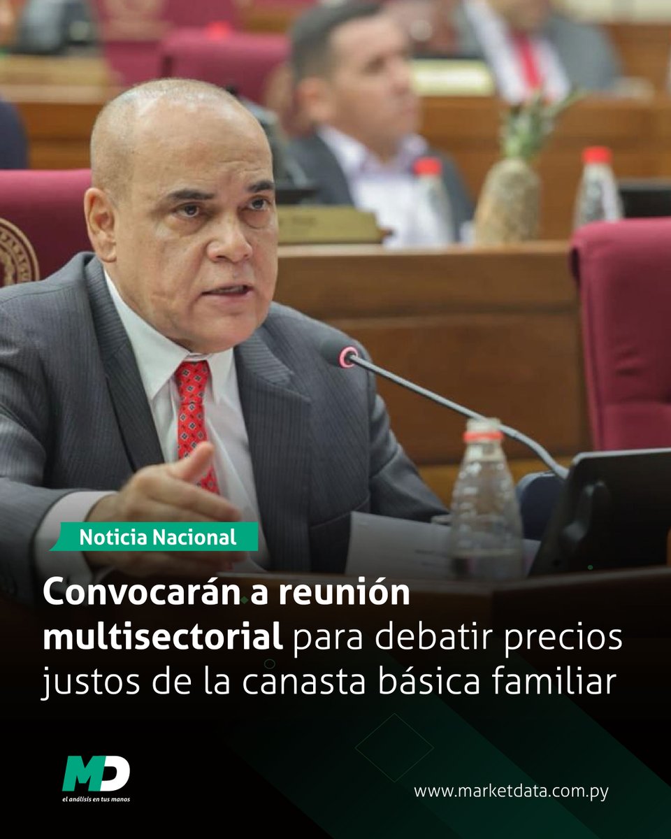marketdata_py's tweet image. 🥣👪 Impulsarán precios justos para la canasta básica familiar

Empresarios e instituciones como @sedecopy y @conacompy fueron convocados por el presidente del Congreso, Basilio Núñez, para fijar precios justos en los productos de la canasta familiar.

📍 n9.cl/ac3e0