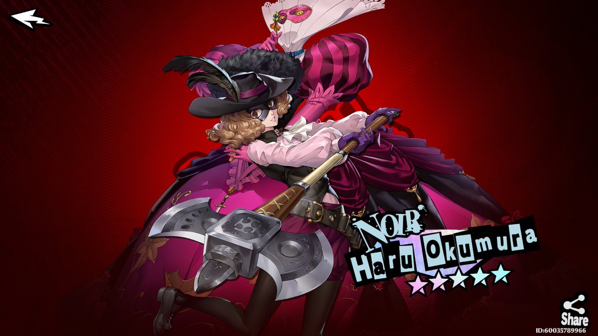 devthadevil's tweet image. Had to go to full pity for Haru but her weapon came home in one ten pull, overall pretty lucky! Just a few Phantom Thieves of Hearts remain - then the SEES members from Persona 3 Reload!