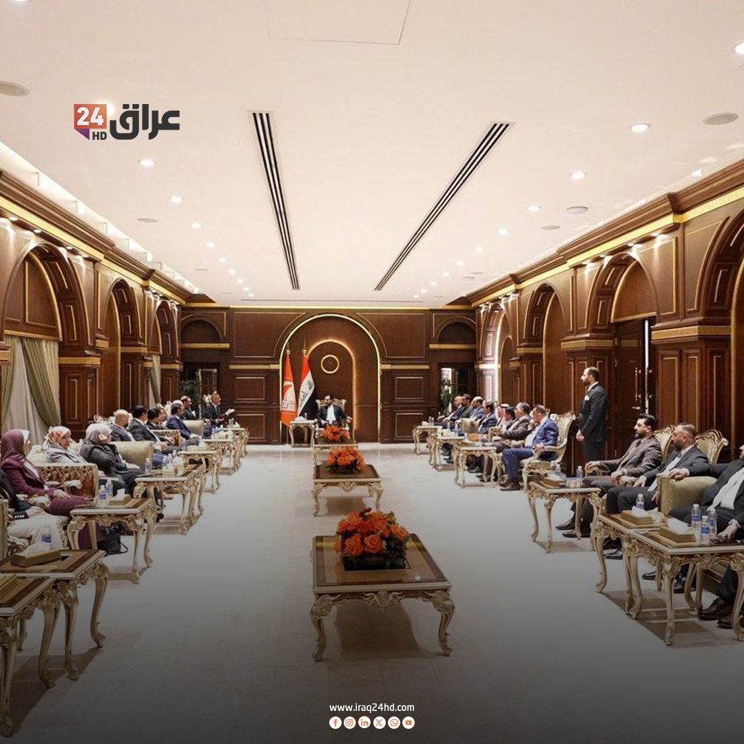 الرئيس محمد الحلبوسي يعقد اجتماعا مع الكتلة النيابية لحزب تقدم بكامل اعضائها. الرئيس الحلبوسي لنواب تقدم : كونوا على قدر المسؤولية وخير ممثلين للناخبين 