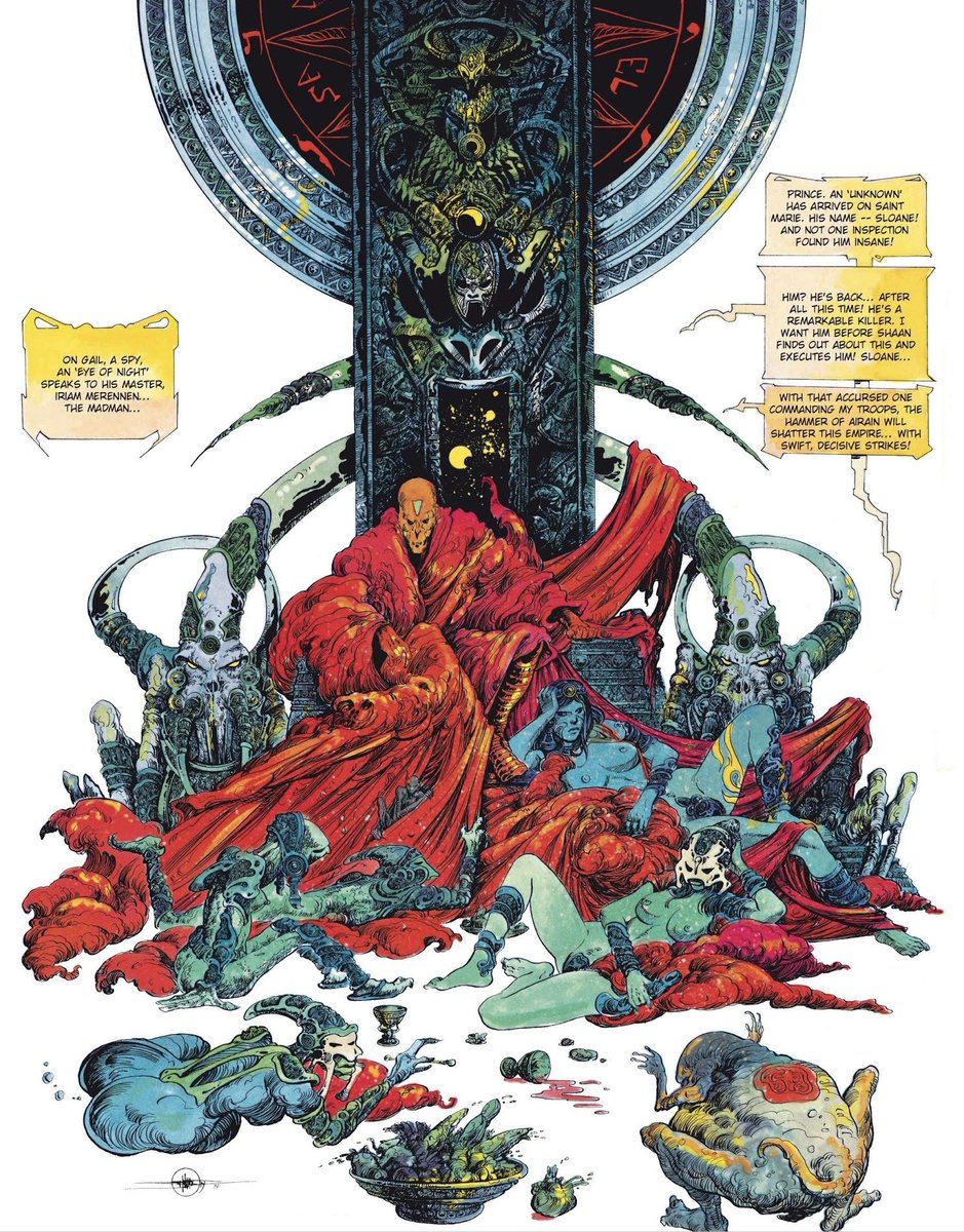 CoolComicArt's tweet image. Lone Sloane : Gail (1978) art by Philippe Druillet