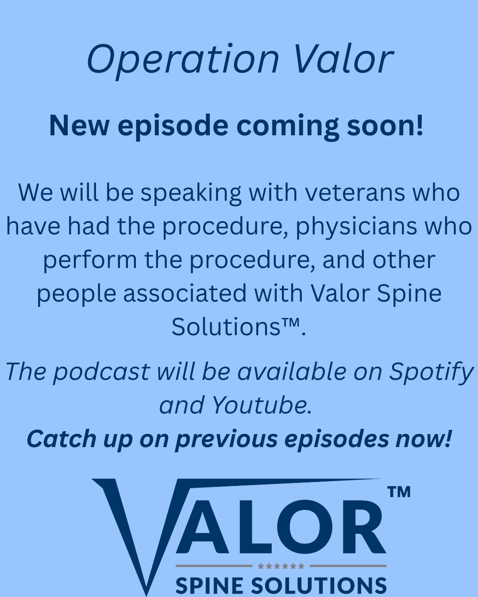 New podcast episode coming soon! 

#veterans #veteran #veteranbackpain #chronicbackpain #chronicneckpain #veteranneckpain