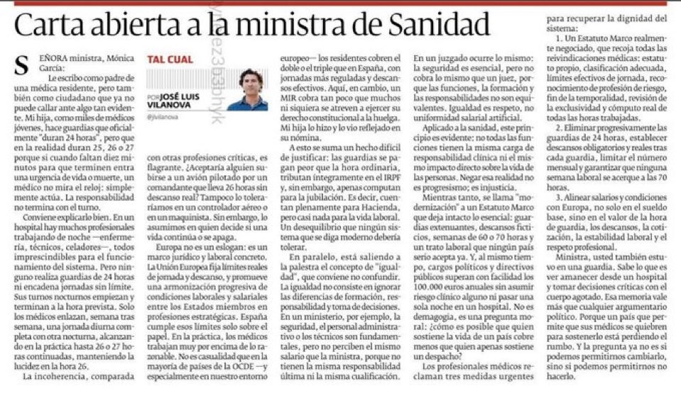 reumacia's tweet image. No le falta un punto, no le sobra una coma 📝
Imposible explicarlo mejor 🙌🏻
Gracias @jlvilanova 

#EstatutoDelMédicoYa 
#EstatutoMédico 
#EstatutoPropio