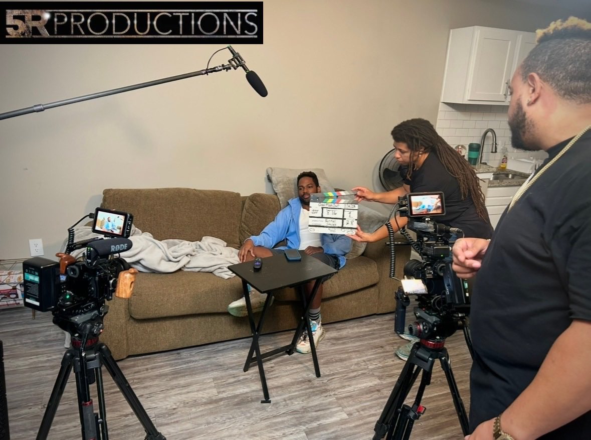 5RProductions's tweet photo. Nervous? Nah. 
Nerves? Sure. 

After playing the lead across 20 episodes of television (web-series and longer format total), I understand now what actors mean when it becomes another day of “work.” 

Having trouble “proving” you can be the lead in a show or film? Well, create it. https://t.co/YbZtLHYGQV
