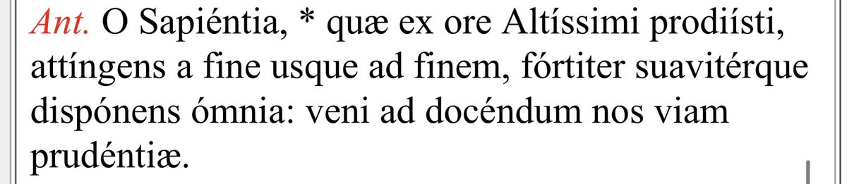 CCFather's tweet image. The first of the great O Antiphons at Vespers today!