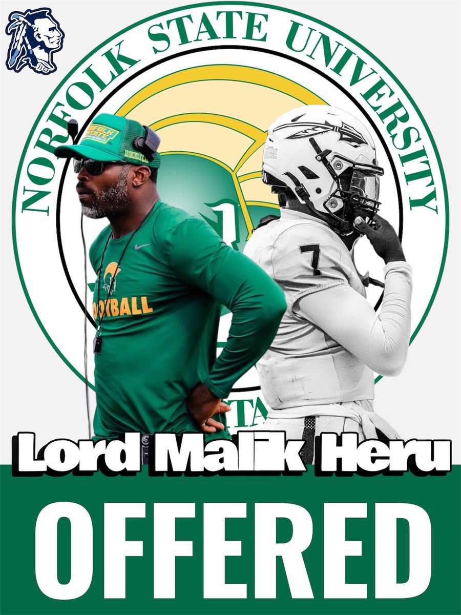 Today I was blessed to receive an ⭕️ffer from Norfolk State University. I want to thank <a href="/NorfolkStateFB/">Norfolk State Football 🔰</a> <a href="/MichaelVick/">Michael Vick</a> <a href="/CoachSteveAdams/">Steve Adams</a> <a href="/coacheltonbrown/">Elton Brown</a> for believing me. 

<a href="/kolby_crawford/">Kolby Crawford</a> <a href="/QBHitList/">QBHitList.com</a> 
<a href="/Hayesfawcett3/">Hayes Fawcett</a> <a href="/Rivals/">Rivals</a> <a href="/LHRubama/">Larry Rubama</a> <a href="/jckattato/">James Kattato</a> <a href="/TheUCReport/">Billy Tucker</a> <a href="/Andy_Villamarzo/">Andy Villamarzo</a>