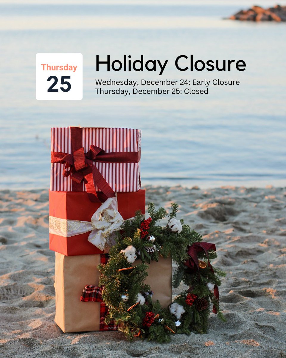 Please note our upcoming holiday closures:

Wednesday 12/24
-Branches will close at 1PM
-Member Engagement Center will close at 2PM

Thursday 12/25
-Closed

For your convenience, Digital, Mobile and Telephone Banking, along with our ATMs, remain available 24/7.