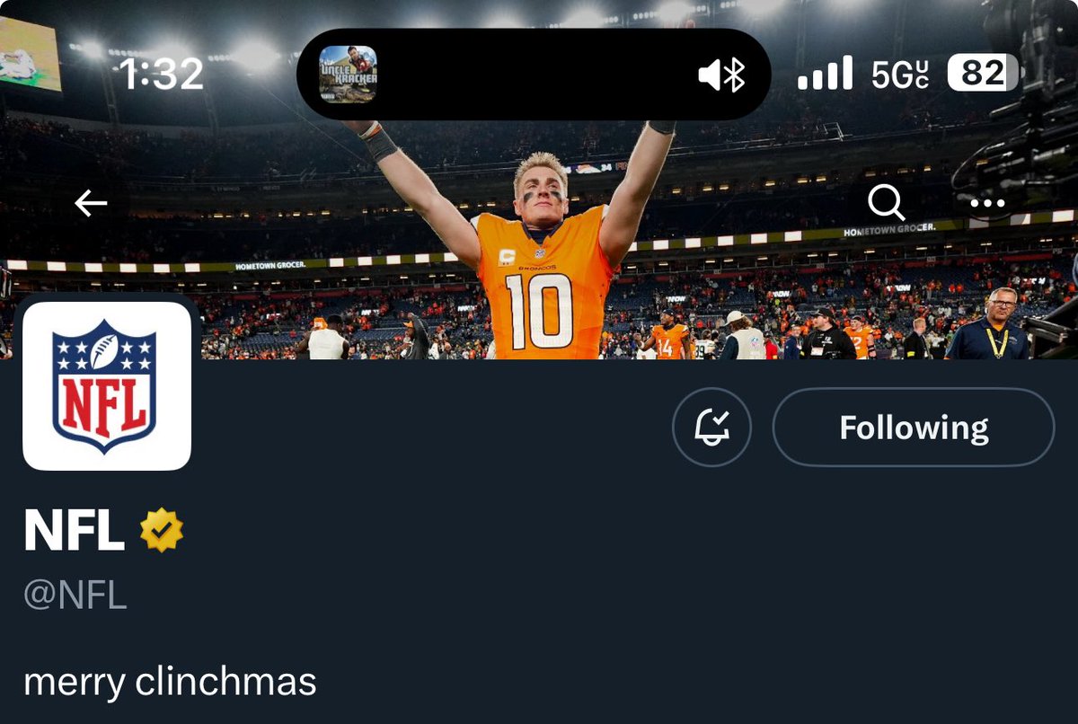 MileHighMims's tweet image. Great banner choice @NFL 👏