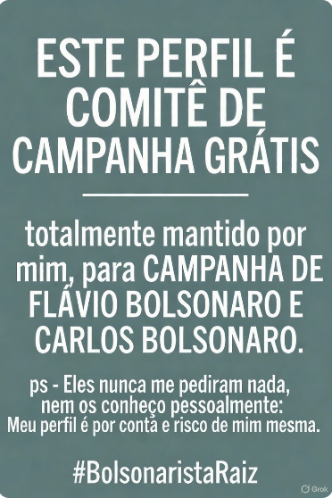 EliseWilshaw1's tweet image. Aqui quem banca o custo sou eu, mas a sua INTERAÇÃO é a mais IMPORTANTE AJUDA

Não custa nada retwittar, curtir ou comentar, mas se voce fizer isto agora, eu o seguirei nos comentários
👉QUEM É BOLSONARISTA AÍ?