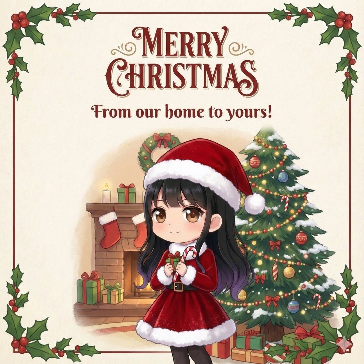 PuWk46's tweet photo. Merry Christmas！クリスマスカードを作ってみました〜同じデザインでアスペクト比違いです。良い日をお過ごしください！

※この画像はフリー素材です。ご自分のSNSなどでご活用ください。詳細はプロフォールを見てね！
#クリスマス #フリー素材 #メリクリ #プレゼント #AI画像 https://t.co/w5df3As775