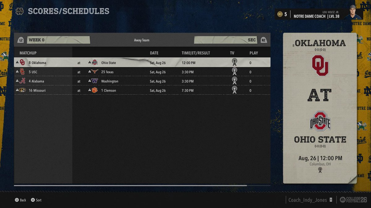 GRIDIRON NCAA 26 League Office tweet media