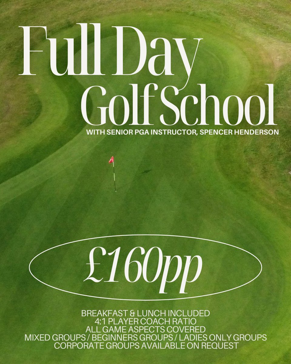 PaulLawrieGC's tweet photo. Back by popular demand 🔥
Spencer Henderson’s Full Day Golf School 2026 dates are live and now available for booking.
Vouchers available for an exciting Christmas present for your loved one 🎁
#takeyourgametothenextlevel https://t.co/SQCBLQyEx2