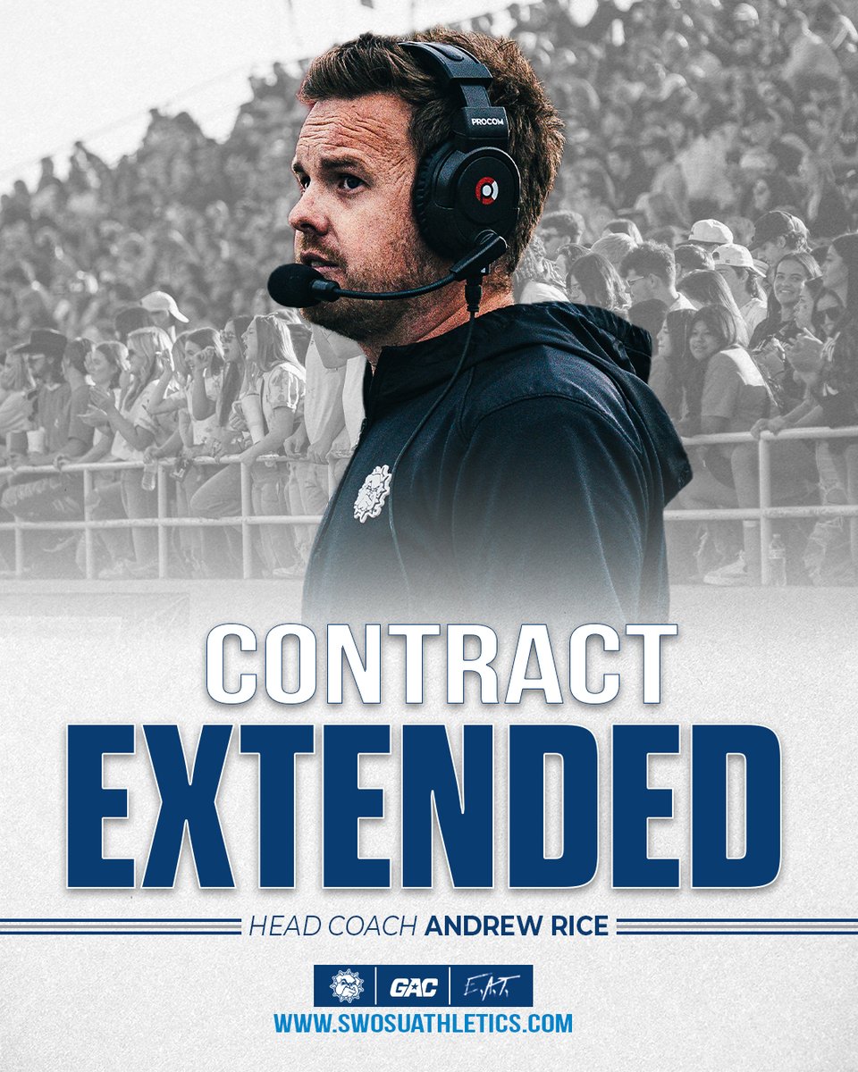 SWOSUAthletics's tweet image. Head @SWOSUFootball coach Andrew Rice has signed a new 3-year contract extension 🐶🏈