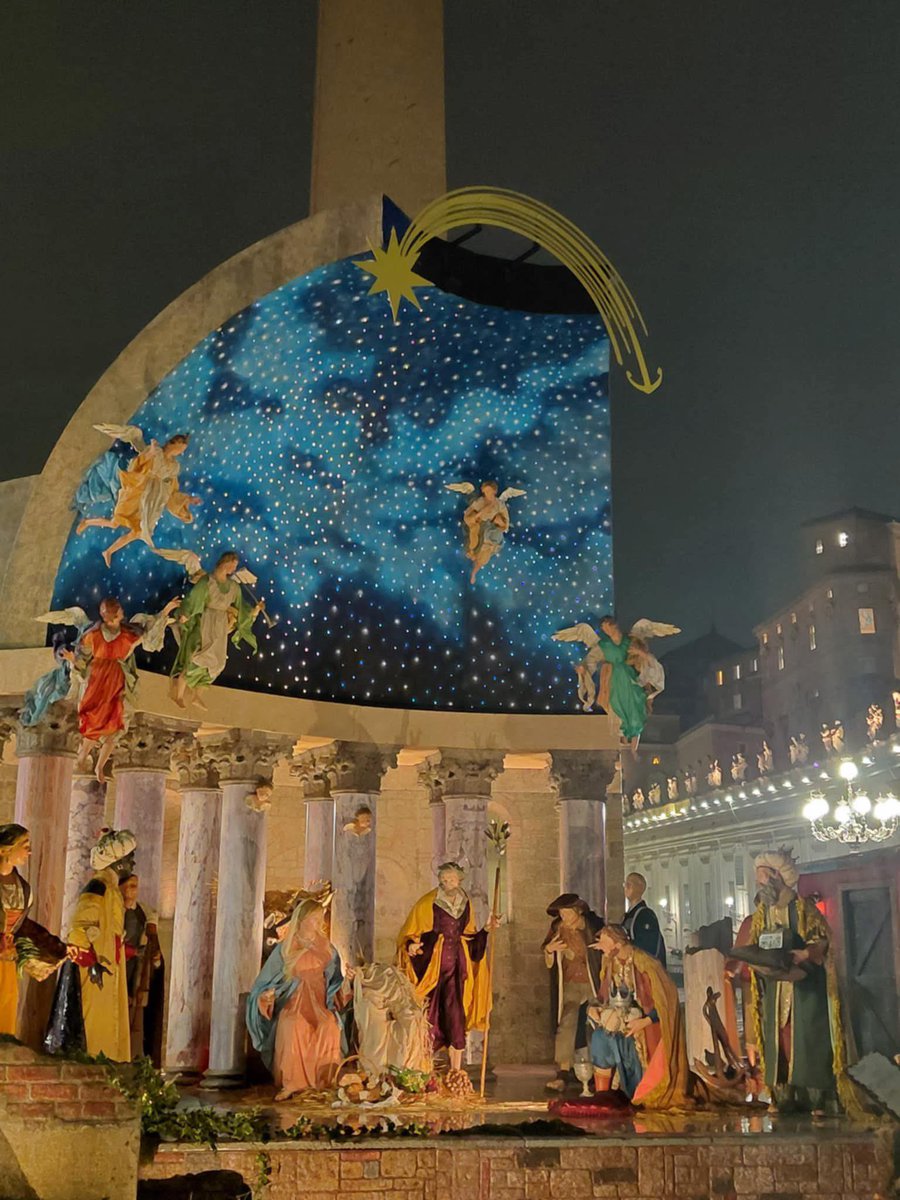The Nativity scene ("presepe" in Italian) is now on display in St. Peter's Square!

The 2025 life-size Nativity scene was donated by the Diocese of Nocera Inferiore-Sarno in Campania, southern Italy. The display will remain in St. Peter's Square until January 11, 2026 (Feast of