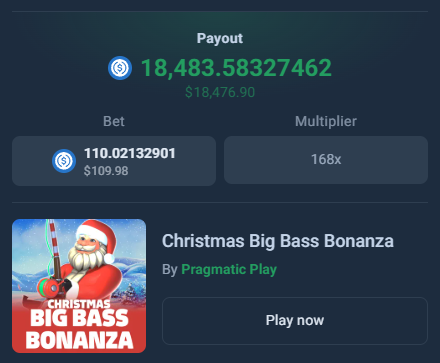 TanyaLoot's tweet image. 🎰🔥MASSIVE HIT on Christmas Big Bass Bonanza! $18K+ payout with 168x multiplier!🎅🐟💰

🎄Holiday slots are paying BIG! Who's next?👀
🎁👉Check it out: is.gd/Tower

#BigBassBonanza #SlotWin #BigWin #ChristmasSlots
