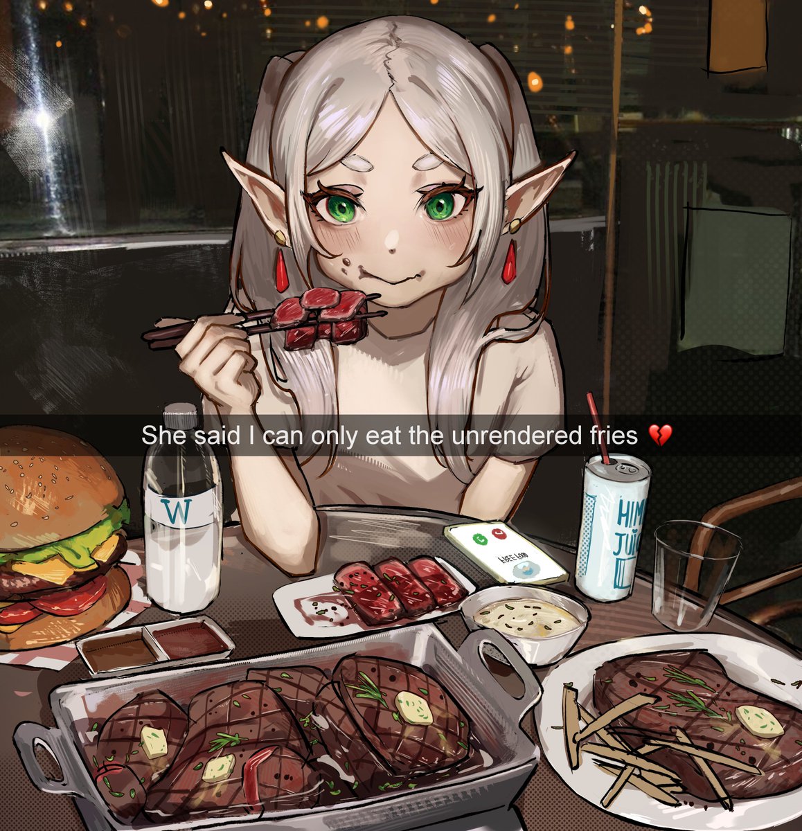 billsuuart01's tweet photo. She wont pay for the food😩

#frieren #frierenfanart https://t.co/E9WzVriVUN
