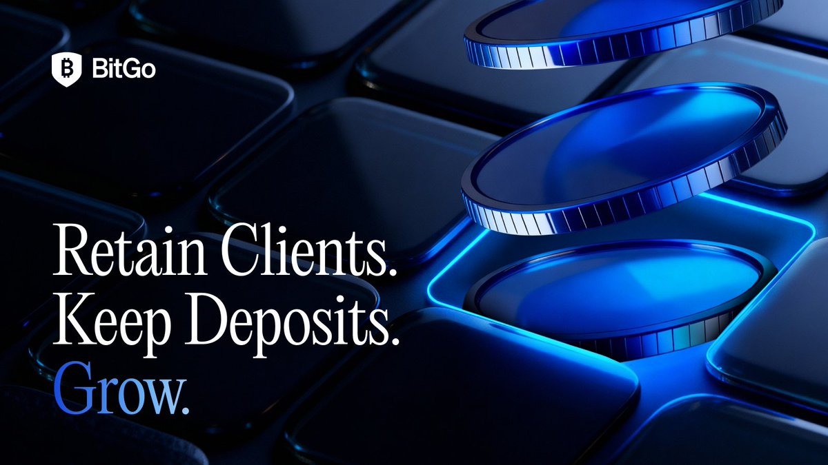 BitGo's tweet image. Your clients want digital assets and they want to get them from trusted institutions.

BitGo helps banks meet that demand by offering crypto custody, trading, and stablecoin services directly within their existing ecosystem.

Deliver a modern client experience, strengthen…