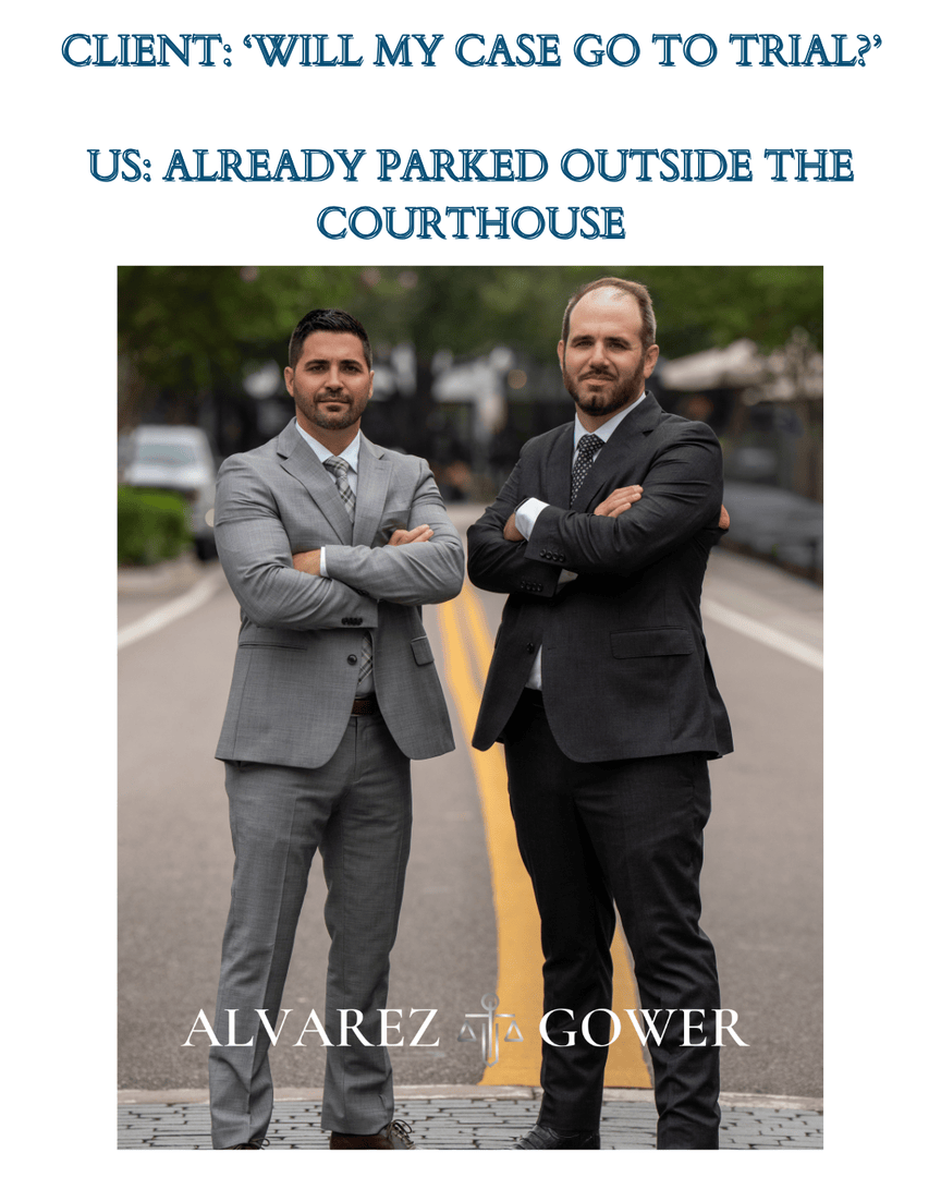 alvarezgower's tweet photo. Because at Alvarez Gower, we don’t wait for justice, we show up ready to fight for it.

#AlvarezGower #TrialLawyers #FightingForJustice #LawFirmHumor #CourtroomReady https://t.co/3bEn1gV8CT