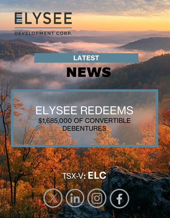 ElyseeDC's tweet photo. ELYSEE redeems $1,685,000 of convertible debentures. https://t.co/kBqyrqgrVG #GOLD #dividend #Income #vanadium #juniormining #Mining #MiningStocks #OTCMarkets #OTC #OTCSTOCKS #SmallCaps #TSXV #Investing #elyseedevelopmentcorp https://t.co/XXXGzfdZD5