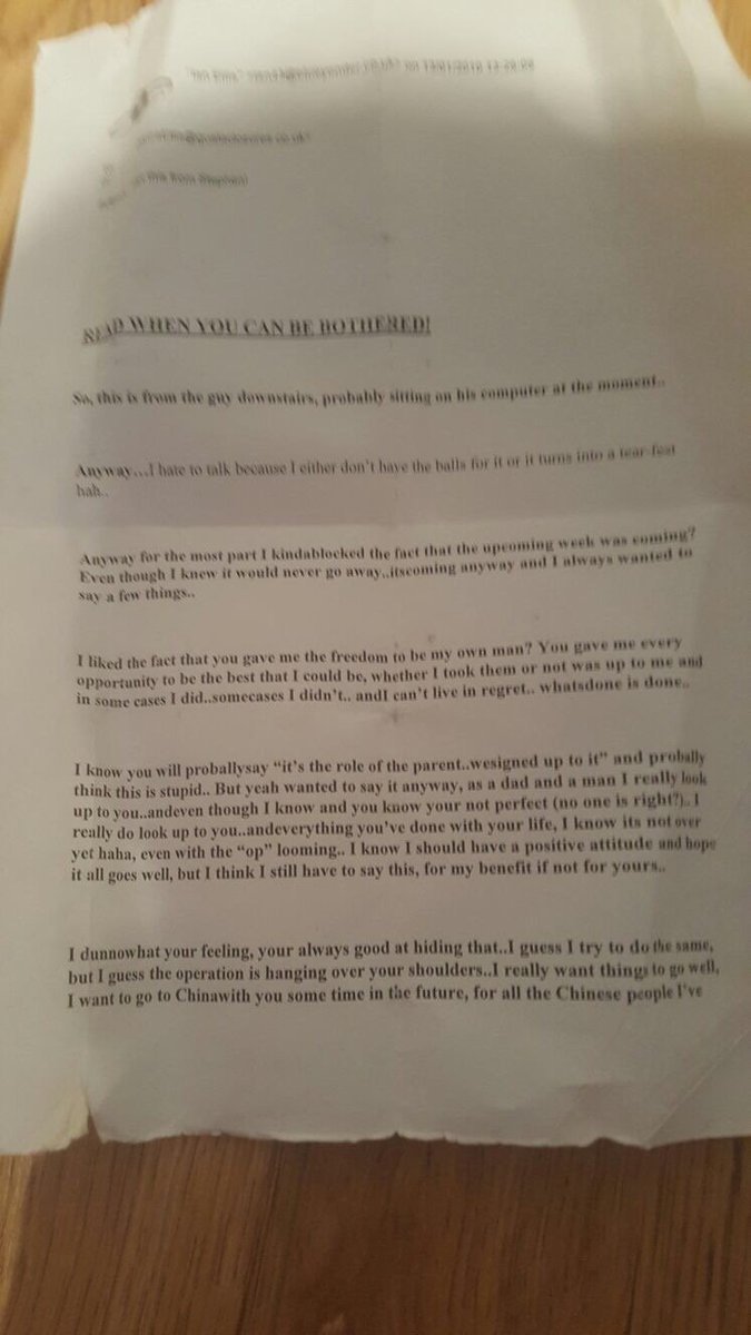 I sent this embarrassing email when I was 18 (over 15 years ago)...

It was to my dad, 1 week before