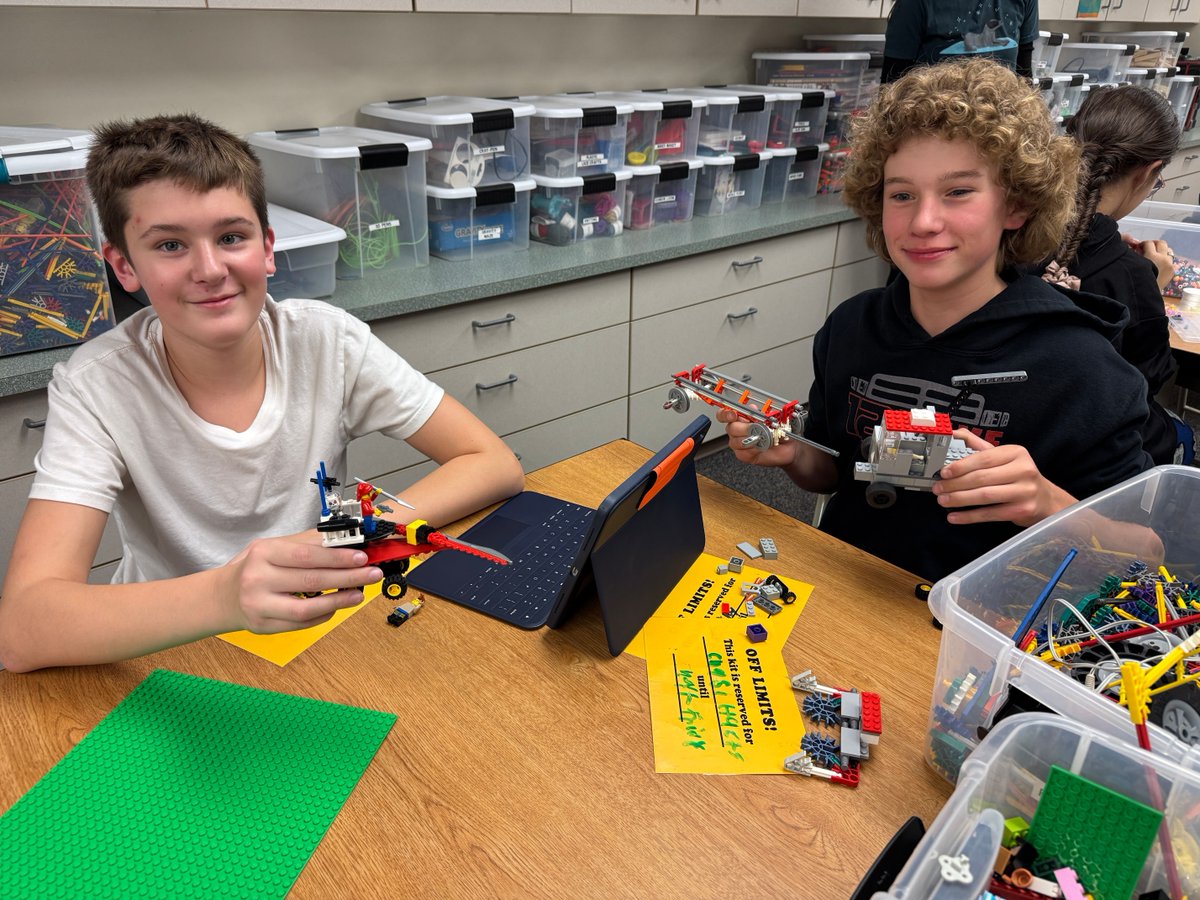 Our Library MakerSpace was buzzing with creativity today! Students jumped into building, inventing, and experimenting with all kinds of materials. So much innovation happening at SLMS!  #SLSDProud #SLMSSpartans