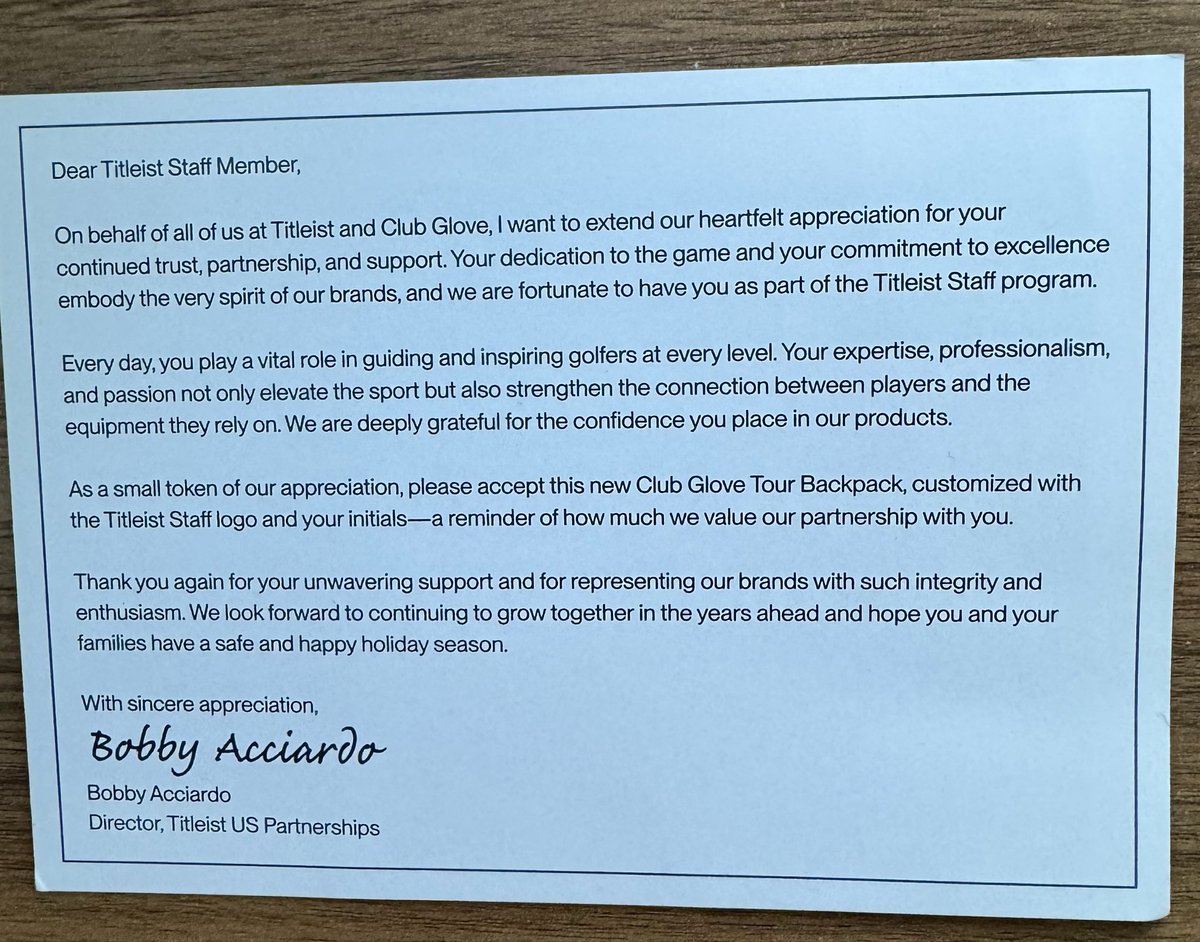 CCGPro's tweet image. It’s so nice to be partnered with one of the best companies in golf @Titleist , thanks @MurphTitleist