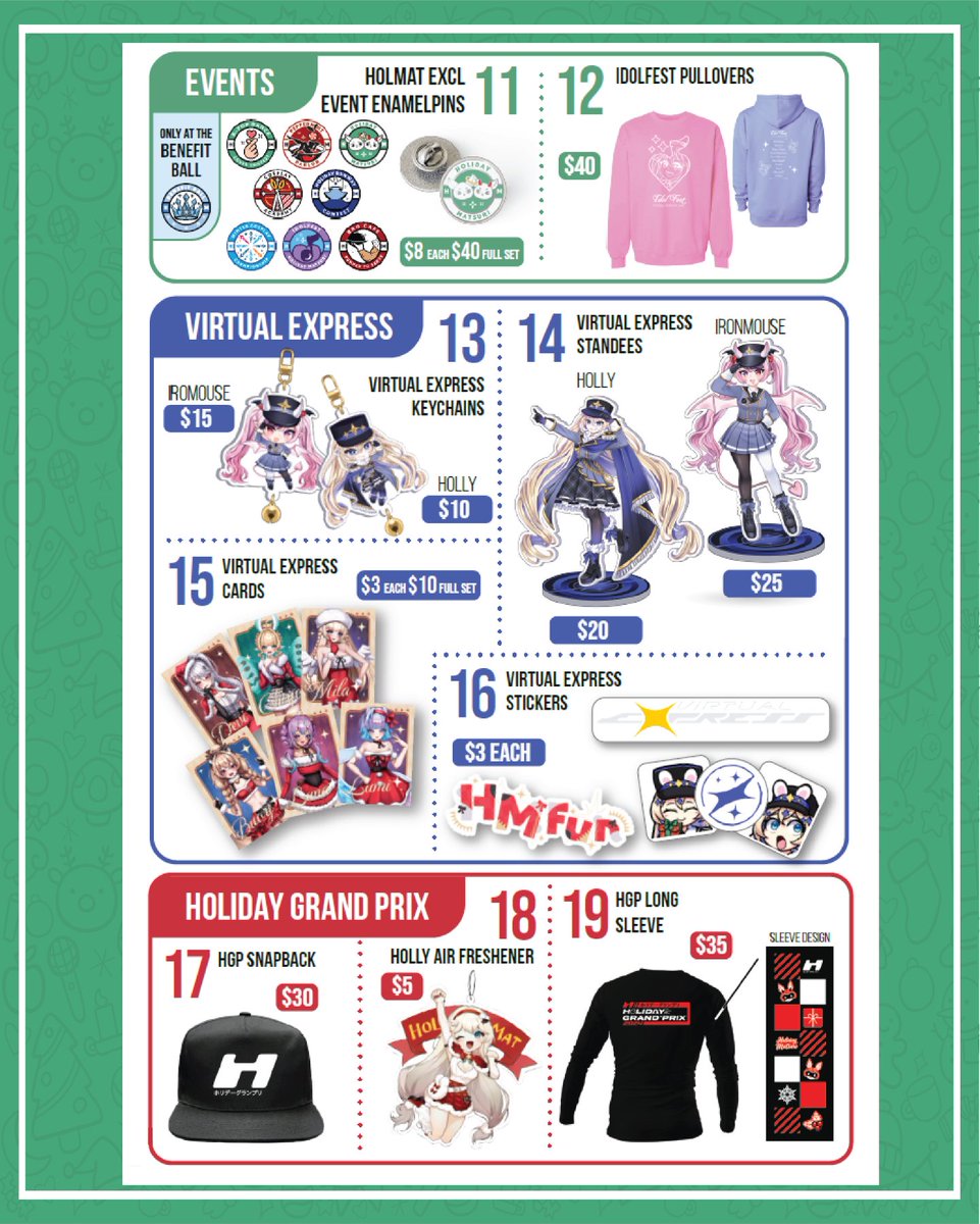 HolidayMatsuri's tweet image. 🛍️Don't forget your souvenir!🛍️

Feel like representing #HolMat this weekend? Swing by our merch table to purchase official #HolMat merchandise while supplies last!

From exclusive designs to must-have con souvenirs, merch goes fast — so don’t wait until the last minute. 🎄✨