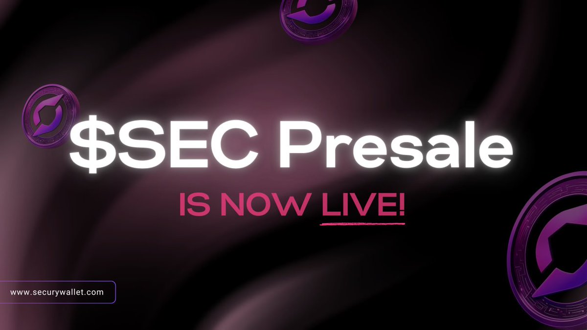 SecuryWallet's tweet image. $SEC PRESALE IS NOW LIVE! 🚀

Secury Wallet is the First Multichain Crypto Wallet with Chat to Pay, advanced security, lightning-fast transactions, and powerful DeFi tools.

⚡️ Buy $SEC early and be part of a live multichain wallet with real utility

How to Buy:
🔹 Visit…
