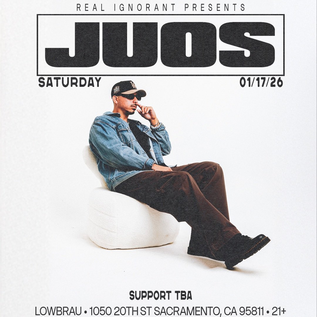 Real Ignorant presents: <a href="/Juosmusic/">Juos</a> at <a href="/LowBrau916/">LowBrau 🍻🌭</a> Sacramento! 

Kicking off the year with one of the hottest rising stars in tech house! 

Saturday, January 17th. Tickets available now on POSH. Link on bio
