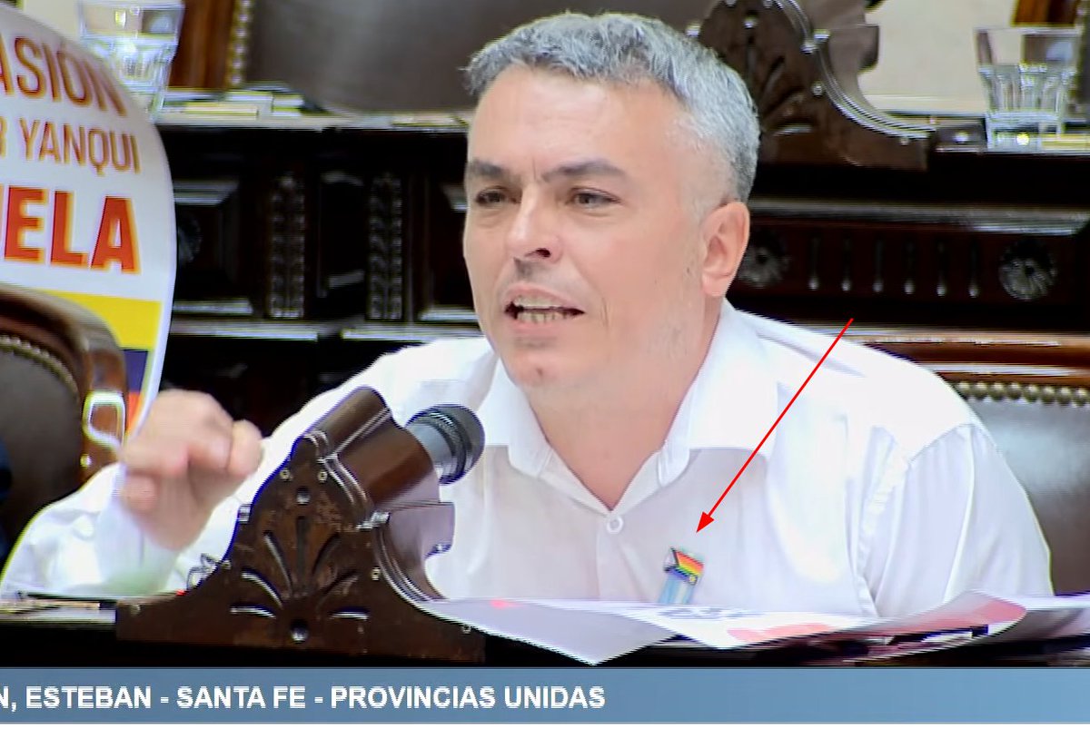 Pone por encima su colectivo de sidosos sobre el simbolo nacional siendo diputado nacional..... hdp es poco.