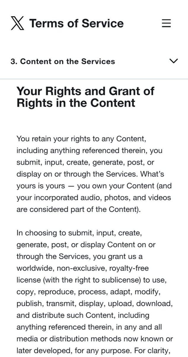 laynemorgan's tweet image. ATTN: Creators, designers, writers, photographers, artists, etc--DO NOT POST your work here anymore. 

Fans/community should also be very cautious when sharing work that isn't yours. According to the new TOS anything posted here they have license to use/reproduce/train AI with.