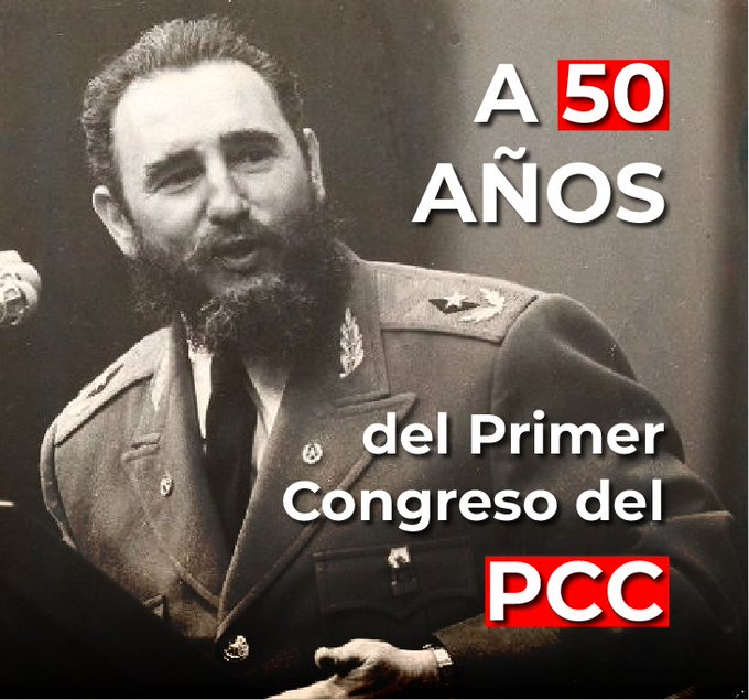LaCmkc's tweet photo. I Congreso del Partido Comunista de Cuba. Se celebró entre los días 17 al 22 de diciembre de 1975, hoy y siempre sentimos orgullo de nuestro partido 
#SantiagoDeCuba @LaCmkc https://t.co/kdoNJIu0ny
