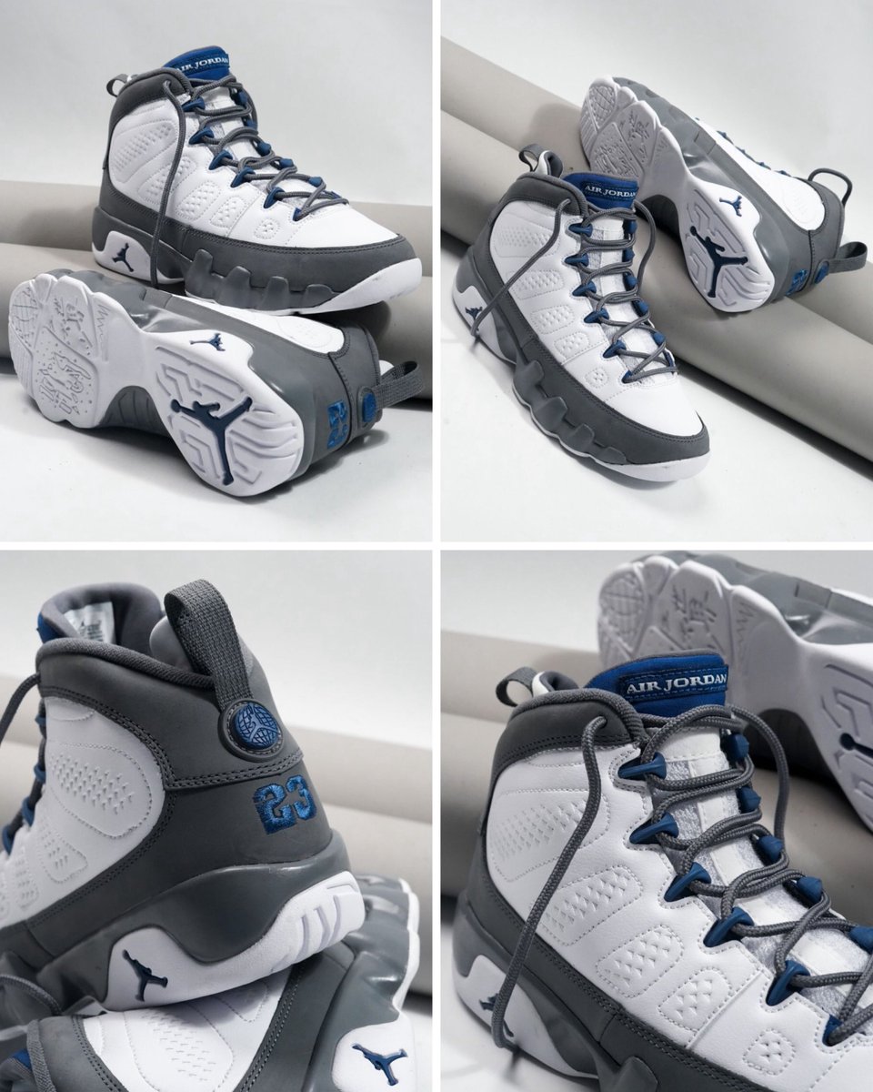 zSneakerHeadz's tweet image. 2026 “Flint” Air Jordan 9 detailed look! 🐺🌊
Dropping on January 24th in full-family sizing.

(GS size pictured)