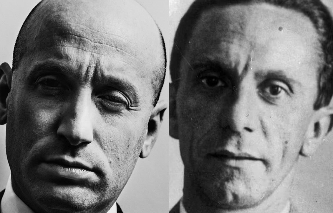 LePapillonBlu2's tweet image. I don’t think it’s a coincidence that for every picture of Miller there’s an identical one of Goebbels.