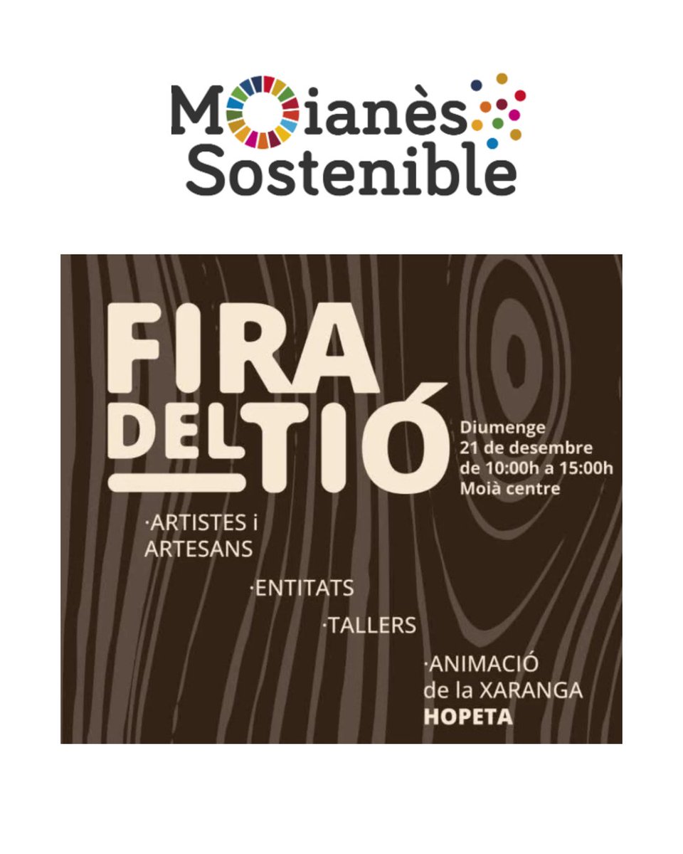 Moianès Sostenible serà present a la Fira del Tió de Moià
La cooperativa energètica del Moianès hi participarà com a entitat per informar sobre energia renovable, local i compartida i els projectes de transició energètica al territori.

ja.cat/jmROx