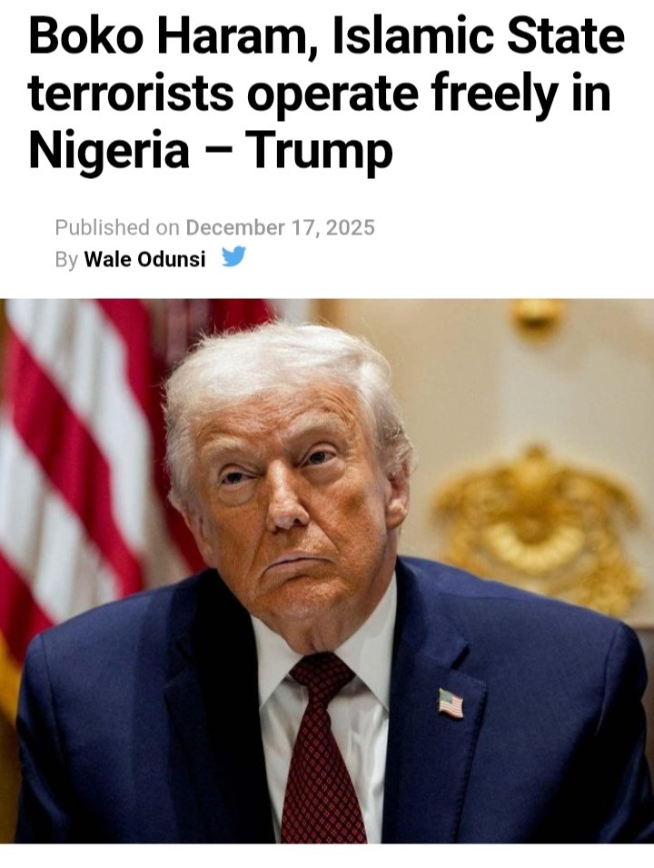 EbubeMedical's tweet photo. United States President Donald Trump has frowned at the continued existence of Boko Haram, the Islamic State and other terrorist cells in Nigeria.
#FreeBiafra 
#MaziNnadiKanu 
#DonaldTrump https://t.co/FbGO9p2LLq