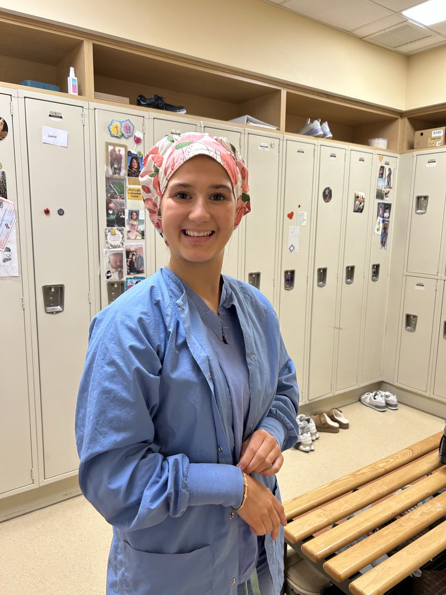Nanajkh1's tweet image. My granddaughter shadowed at work
today. As I wrap up my career, she is thinking of following in my footsteps. 
And I couldn’t be more proud! #nurse
#crna
