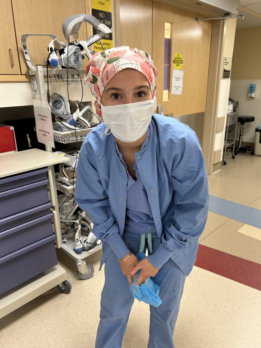 Nanajkh1's tweet image. My granddaughter shadowed at work
today. As I wrap up my career, she is thinking of following in my footsteps. 
And I couldn’t be more proud! #nurse
#crna