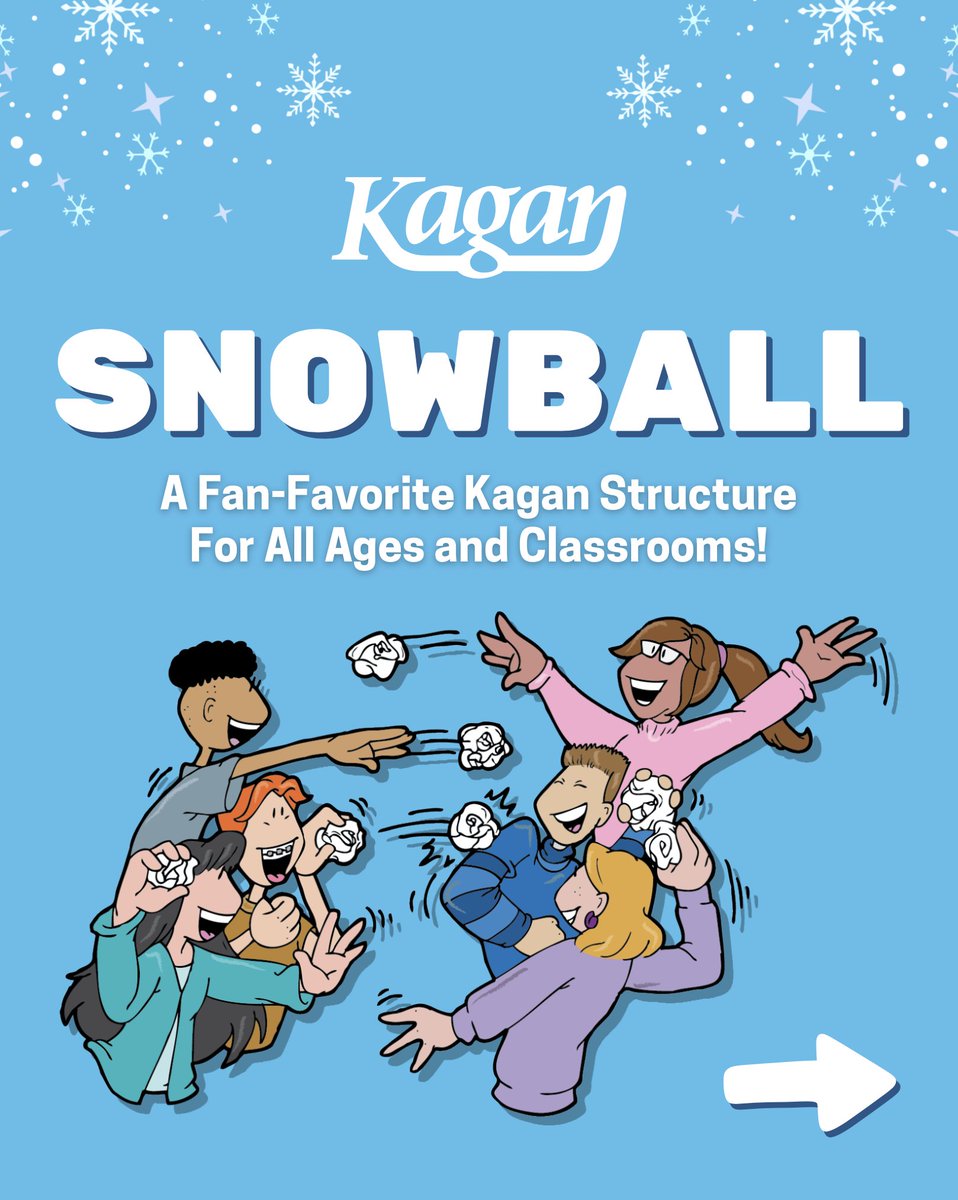 KaganOnline's tweet image. SNOW much fun ahead ❄️ Snowball gets students thinking, moving, and collaborating – all while having a blast!

#kagan #kaganstructures #cooperativelearning #classroomideas #classroomactivities #engagedlearning #brainbreak #teacherideas #teacherinspo #classroomgames
