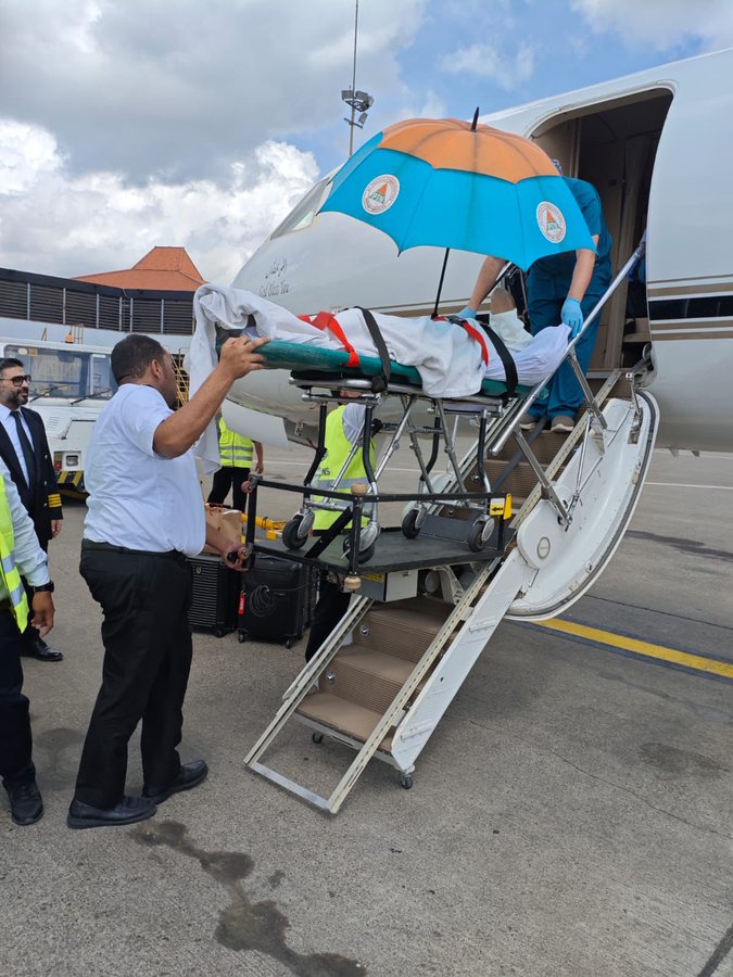 إخلاء جوي لمواطن من إندونيسيا لعلاجه في #المملكة 