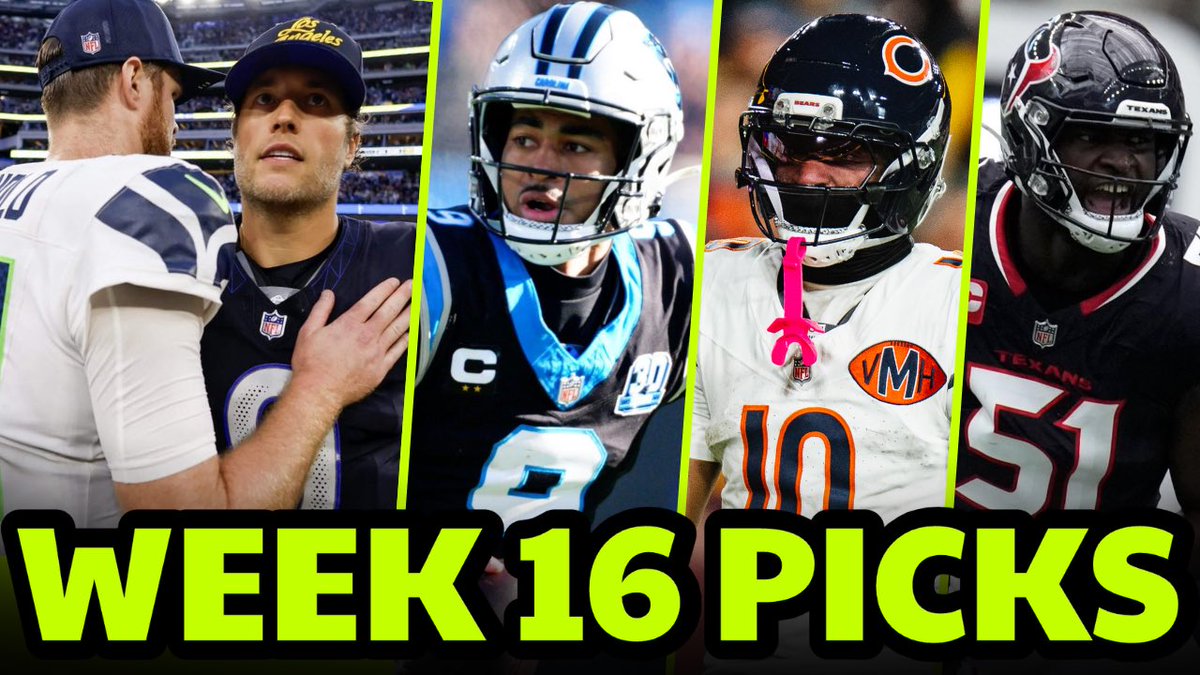 What are your week 16 score predictions + top performers as we get close to wrapping up the 2025 #nfl  regular season?